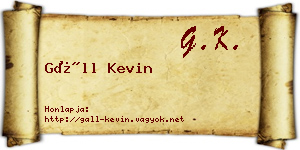 Gáll Kevin névjegykártya